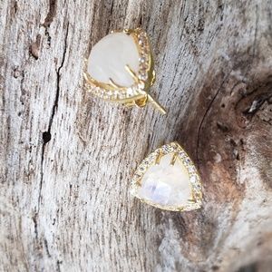 Moonstone stud earrings